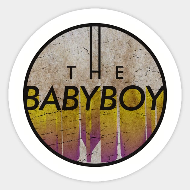 THE BABYBOY - VINTAGE YELLOW CIRCLE Sticker by GLOBALARTWORD